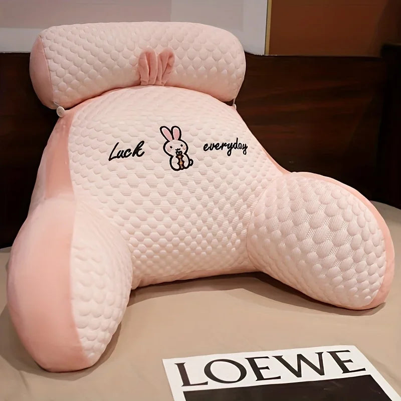 1pc Ergonomic Reading Pillow with Adjustable Back Support, Soft Lumbar Cushion for Bed, Sofa, Chair – Breathable & Comfortable Oasis Select