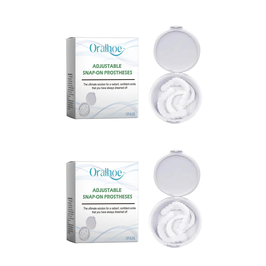 Snap-On Teeth Veneers – Adjustable Adult Fake Tooth Set Snap-On Dental Veneers Oasis Select 2pairs boxed