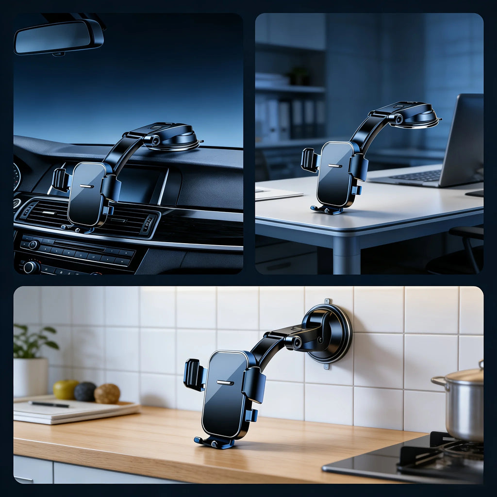 Universal Car Phone Holder – 360° Gravity & Suction Mount