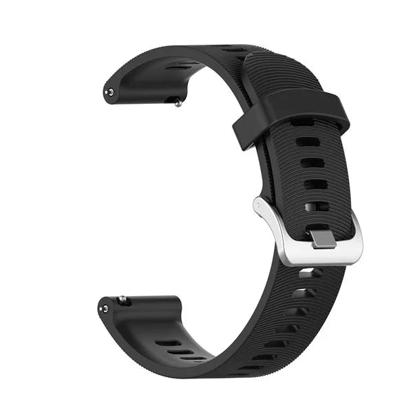 Silicone Protective Case Cover +Strap For Garmin Forerunner 245M/245 Smartwatch Strap Protector Shell Frame Protective Cases Oasis Select Black Strap Forerunner 245 245M