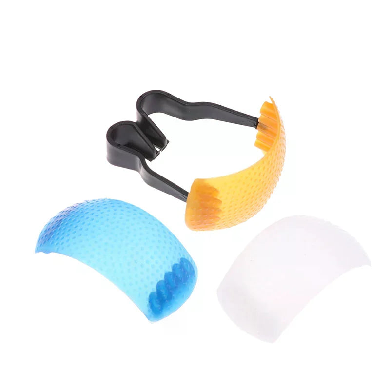 DSLR Flash Diffuser Cover – 3 Colors | Pop-Up Flash Softener