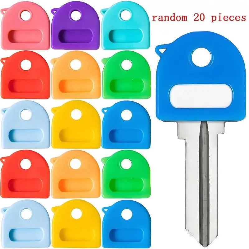 20Pcs Flexible Key Identifier Caps, Soft Rubber Colorful Key Covers DIY Key Marking Accessories Oasis Select Default Title