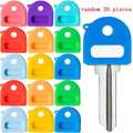 20Pcs Flexible Key Identifier Caps, Soft Rubber Colorful Key Covers DIY Key Marking Accessories Oasis Select Default Title