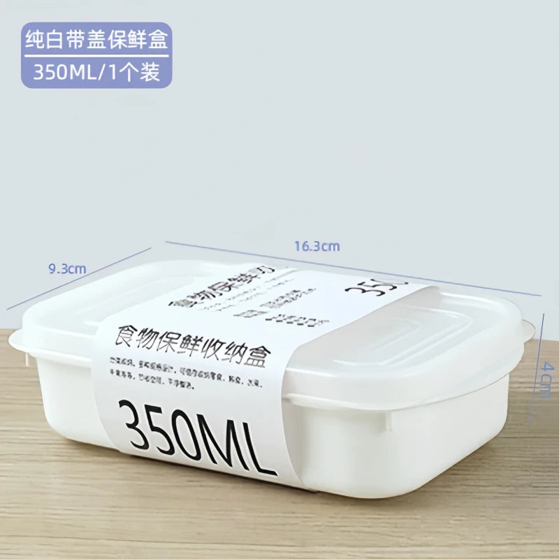 6Pcs Food Grade Storage Containers, Stackable Refrigerator Organizer, Freezer Safe Sealed Boxes For Meat Fruit Vegetable Oasis Select 350ml 6pcs