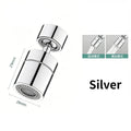 360° Rotating Faucet Aerator – 2-Mode Anti-Splash Tap Nozzle Faucet Aerator Oasis Select Silver