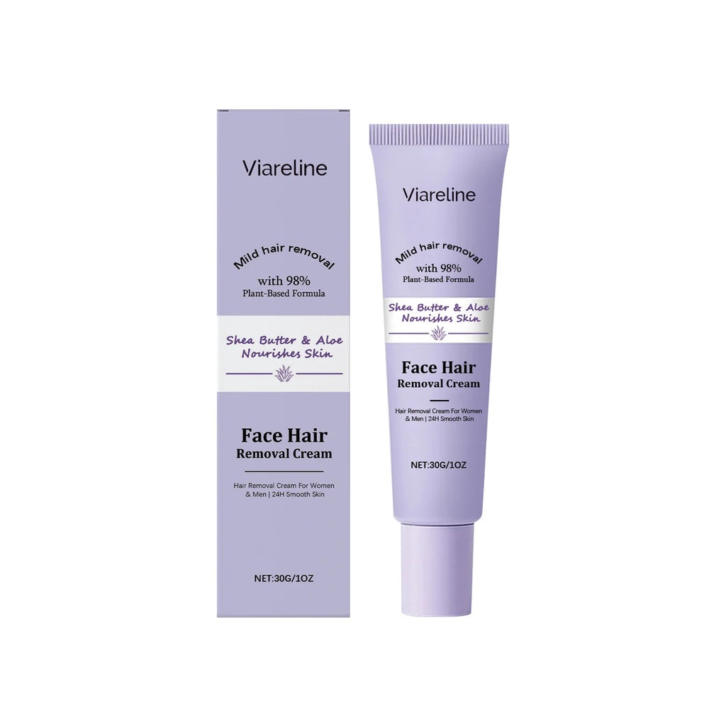 Viareline Face Hair Removal Cream & Calming Serum | 30g+5ml
