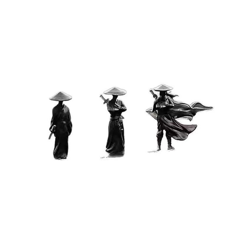6-Piece Mini Chinese Swordsman Figurines | Car & Home Décor