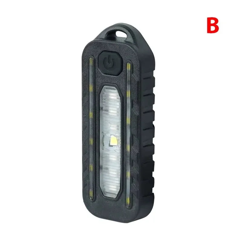 LED Red Blue Caution Emergency Police Light with Clip USB Rechargeable Shoulder Flashing Warning Safety Torch Bike Tail Lamp Oasis Select W676