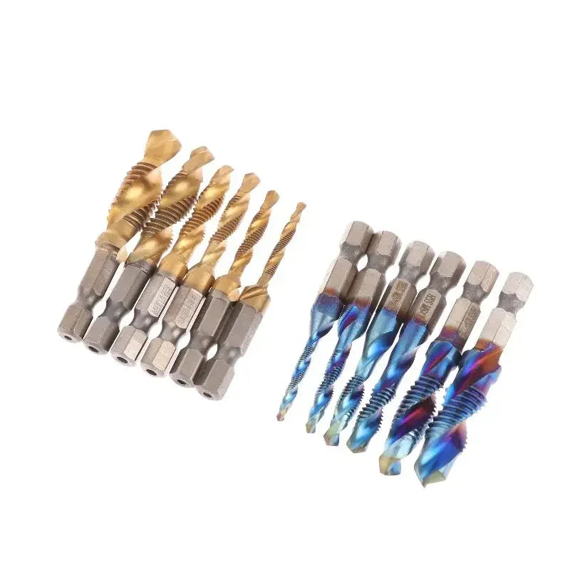 M3 M4 M5 M6 M8 M10 Hand Tools Hex Shank Titanium Plated HSS Screw Thread Metric Tap Drill Bits Screw Machine Compound Tap Oasis Select