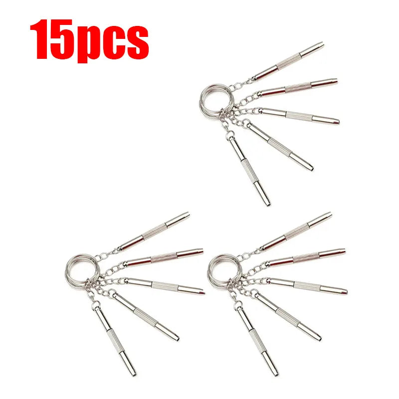 5/10/20/30pcs Mini 3 In1 Screwdriver Eyeglass Optical Eye Glasses Portable Spectacles Watch Repair Kit Practical Household Hand Oasis Select 15pcs