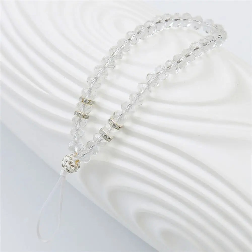 New 1PC Luxury Crystal Mobile Phone Straps Lanyards For Keys Bling Diamond Hand Wrist Strap Rope Cord Holder Lanyard For Phones Oasis Select Transparent