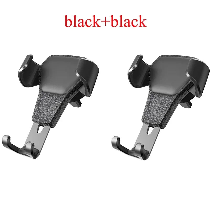 1/2/3/4pcs Universal Gravity Auto Phone Holder Car Air Vent Clip Mount Mobile Phone Holder CellPhone Stand Support For iPhone Oasis Select Black 2pcs