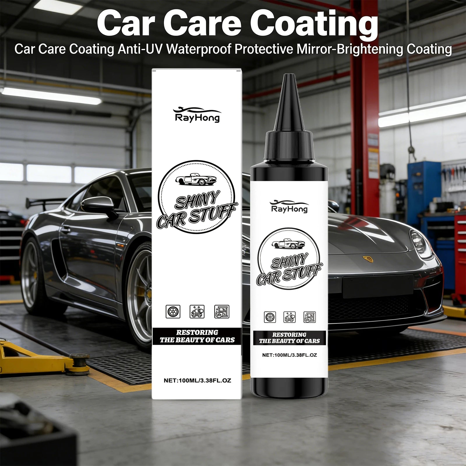 Car Care Agent for Automotive Care Coating UV Resistant Waterproof Anti Fouling Mirror Brightening Polishing Coating Agent 100ml Oasis Select