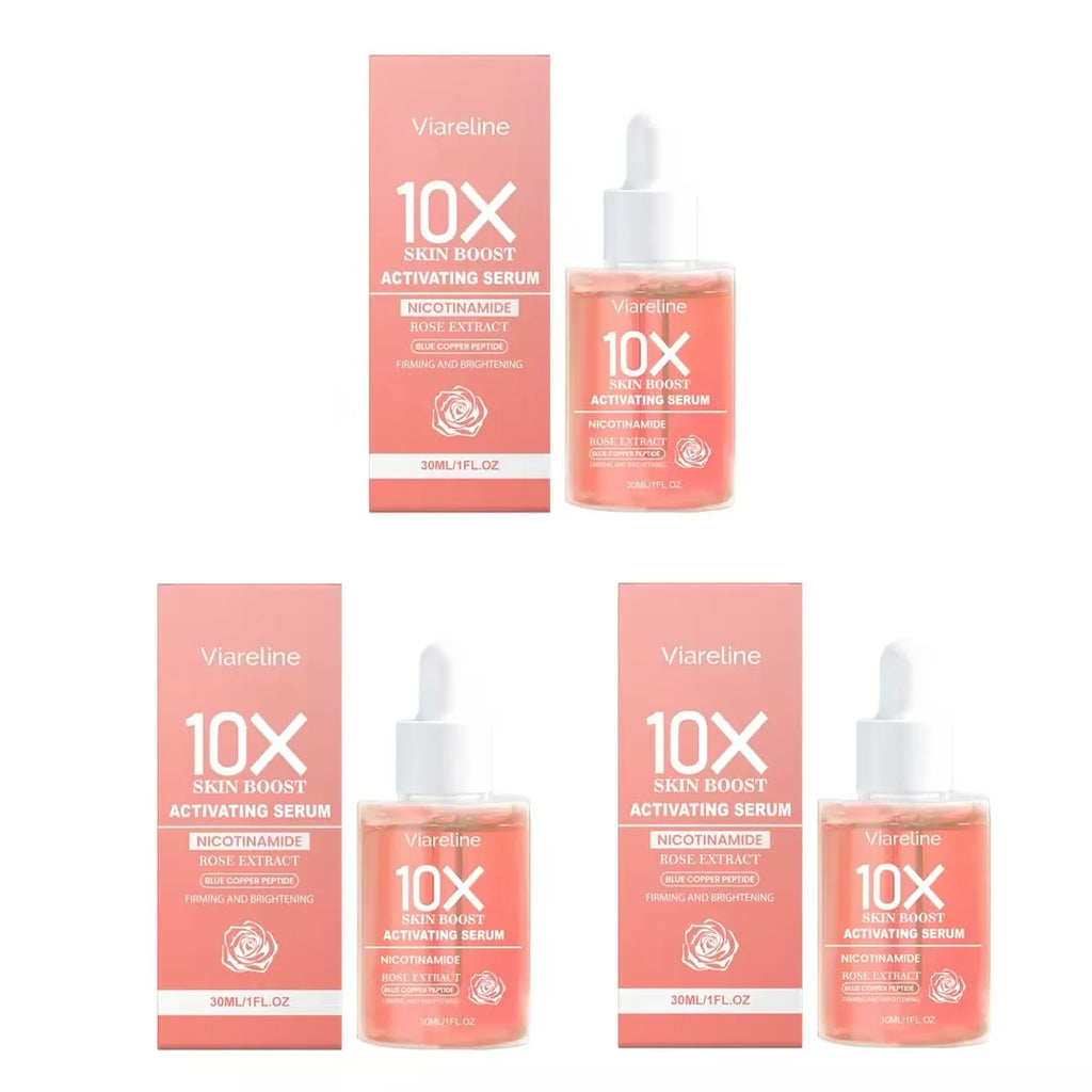 Rose Revitalizing Face Serum Dark Spot Care Even Brightening Skin Tone Reduce Sensitivity Hydrating Nourish Facial Essence Drop Oasis Select 30ml x3 boxed