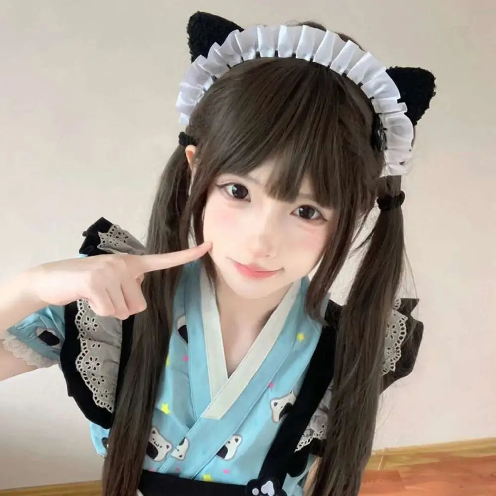Lovely Polyester Cat Ear Headbands Japanese-Style Photography Props Lolita Hair Hoops Maid Cosplay Hair Accessories Stage Oasis Select