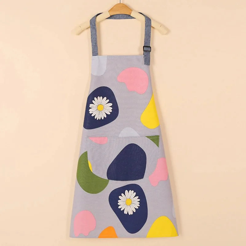 1PC Aprons Fashion Cotton Fabric Waterproof Thickened Dirt Resistant Kitchen Apron and Home Work Clothes Gardening Work Clothing Oasis Select