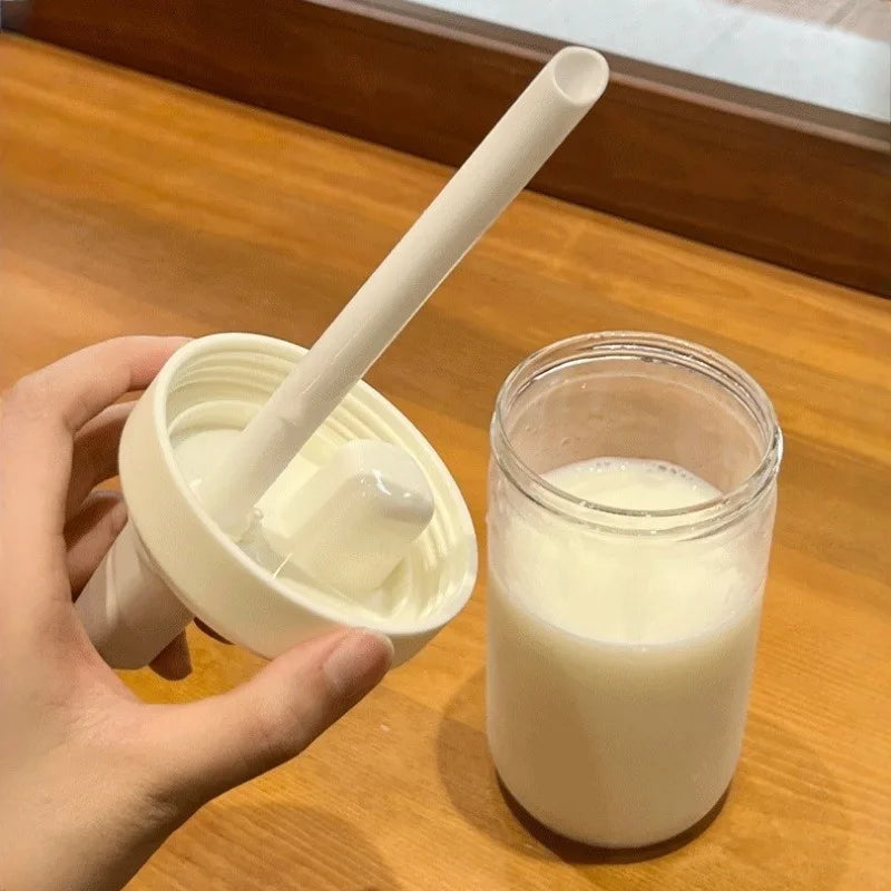 500/800ML Large-capacity Straw Cup, Food-grade Transparent PP Material,Portable Ins Style Water Cup, Juice Milk Tea Cup Oasis Select