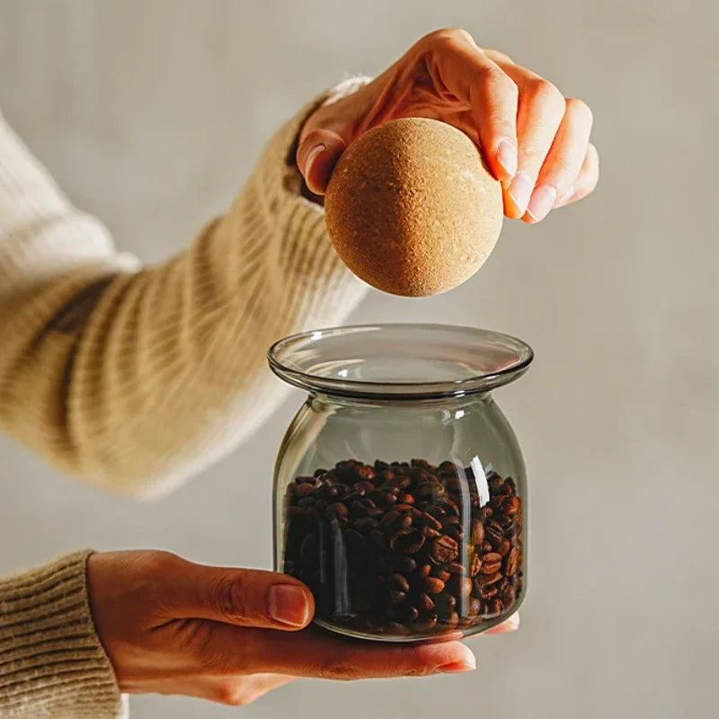 Coffee Bean Storage Jar Retro Sealed Food Grade Glass Coffee Powder Preservation Large Capacity Storage Bottle Oasis Select