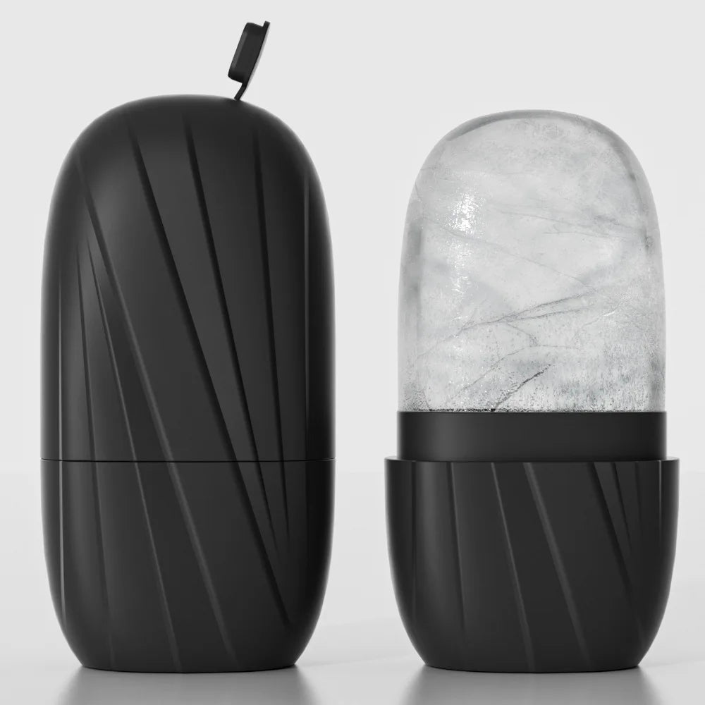 Face Ice Roller & Silicone Ice Tray – Reusable Cooling Massager