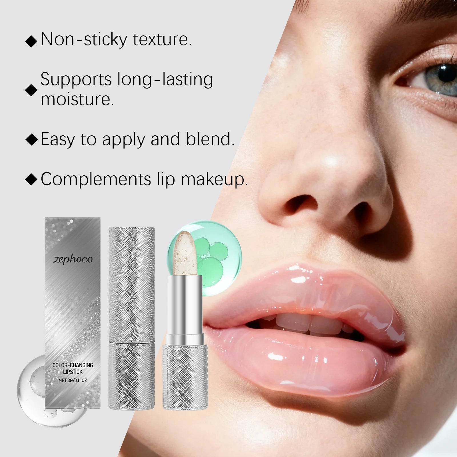 Anti-Cracking and Peeling Moisturizing Color-Changing Lipstick Hydrates and Moisturizes Lips Enhances Lip Fullness Oasis Select
