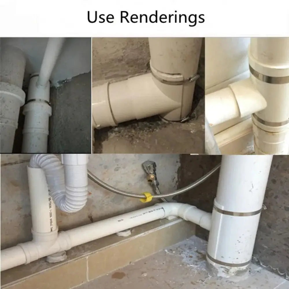 New PVC Tube Repair Patch Open Tee 50 75 110 Pipe Joint White Plumbing Accessories Home Oasis Select