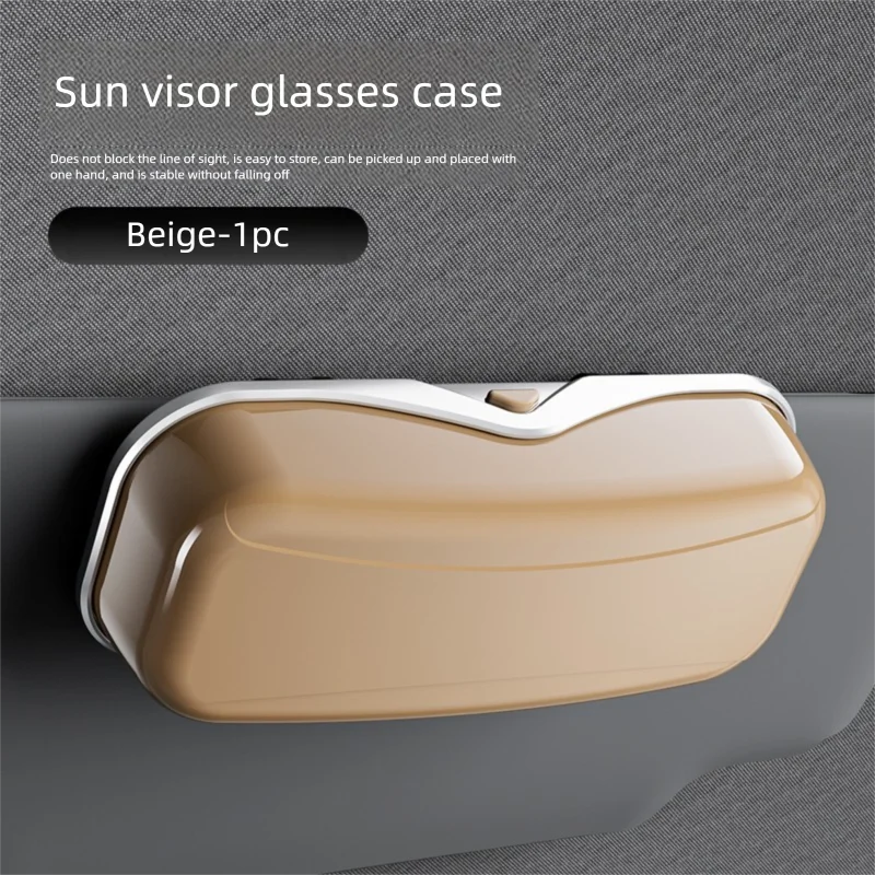 Car Sun Visor Glasses Holder – Press-Open Eyeglass Case