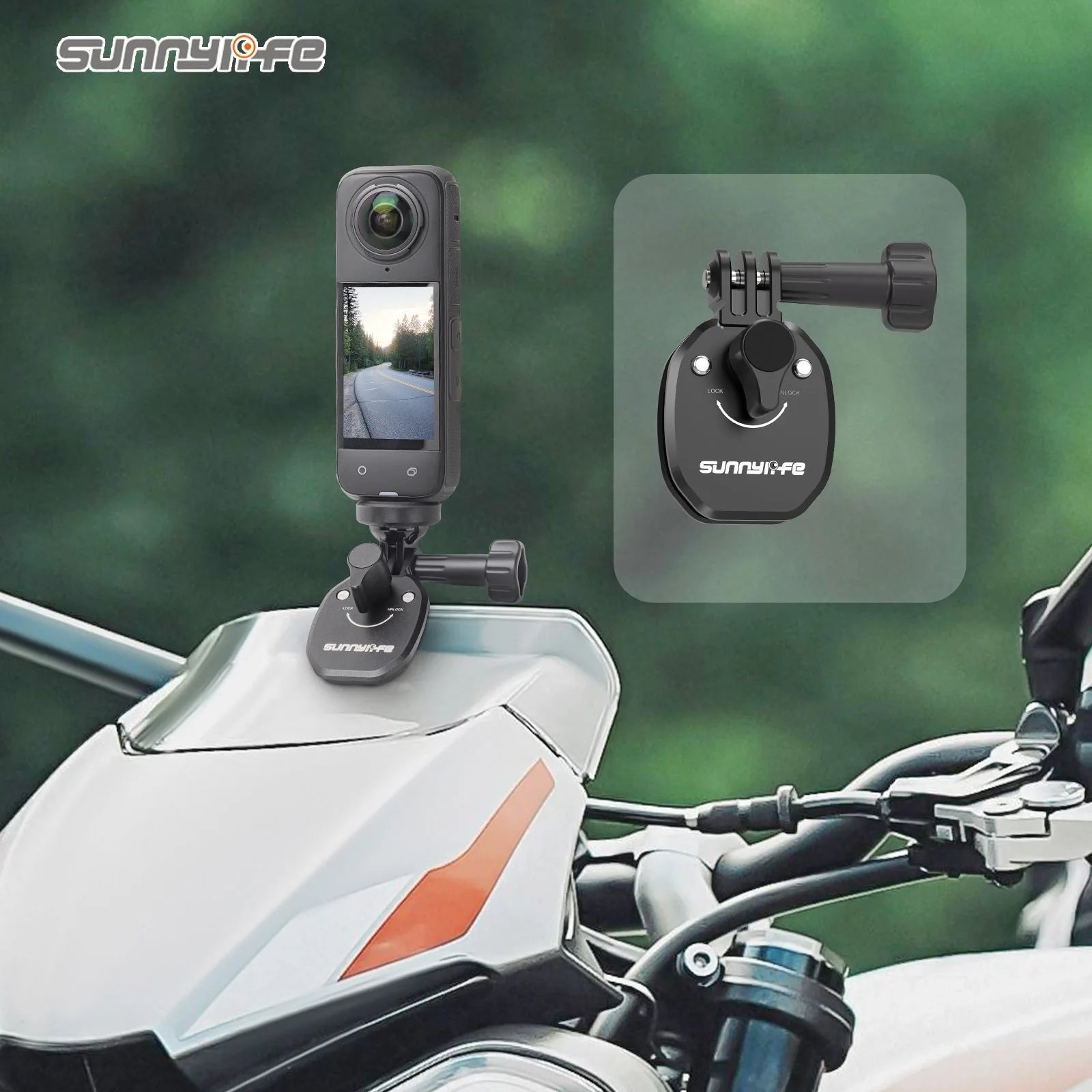Sunnylife Metal Windshield Clip Mount for GoPro, DJI & Insta360