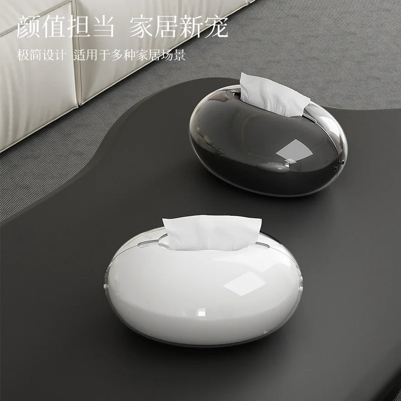Creative Desktop Tissue Box Household High-end Art Tissue Box Living Room Tea Table Water Drop Paper Box Tissue Boxes Oasis Select