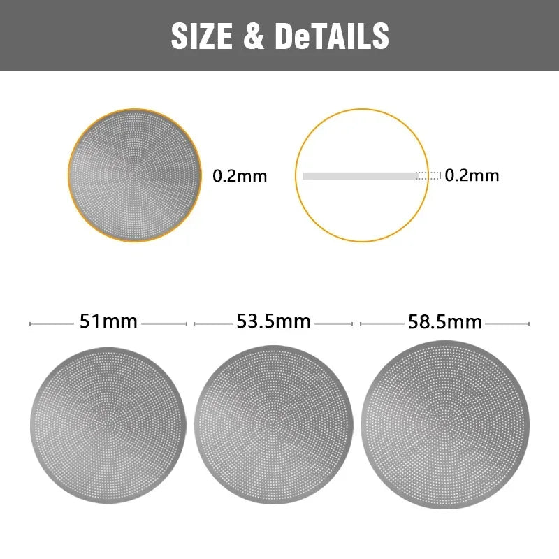 Stainless Steel Secondary Water Distribution Network Italian Coffee Machine Handle Powder Bowl Sintered Plate Filter Plate Oasis Select