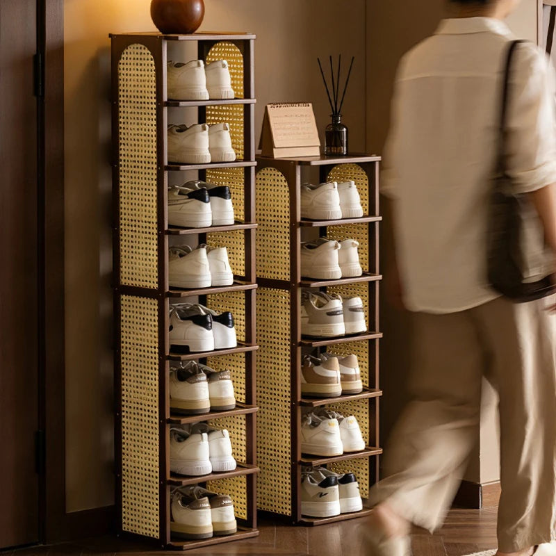 Multi-layer household door Small narrow shoe cabinet Simple and does not take up space Strong and durable Home storage shelf Oasis Select