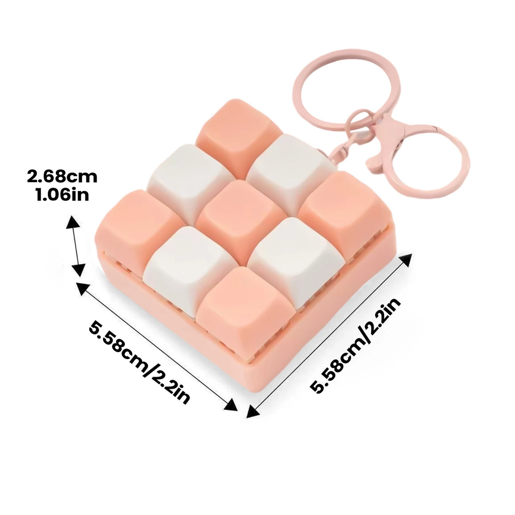 Fidget Decompressions 9 Keyboard Antistress Toys Stress-relieving Finger Keyboard Games Keychain Keyboard Clicker Fidget toys Oasis Select C