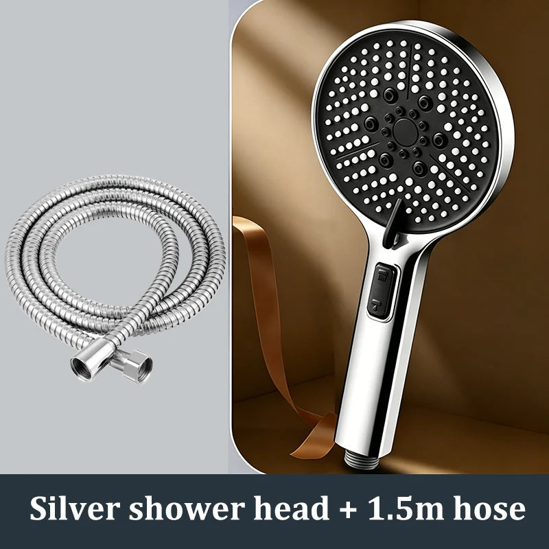 5-Mode High Pressure Handheld Shower Head | One-Key Stop