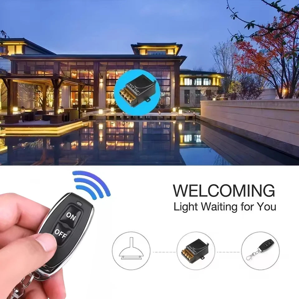 433MHz Wireless Remote Control Switch AC 75-220V DC 9-72V 30A Relay Wireless Relay Switch Oasis Select