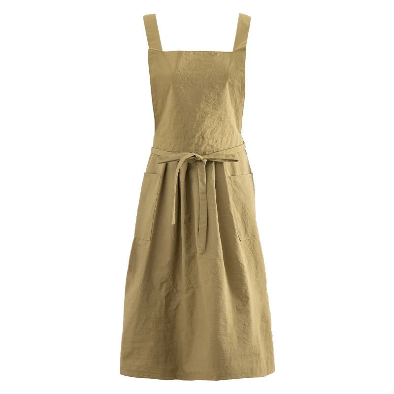 Nordic Florist Apron Cotton Gardening Coffee Shops Kitchen Aprons For Women Cooking Baking Restaurant Retro Pinafore Oasis Select