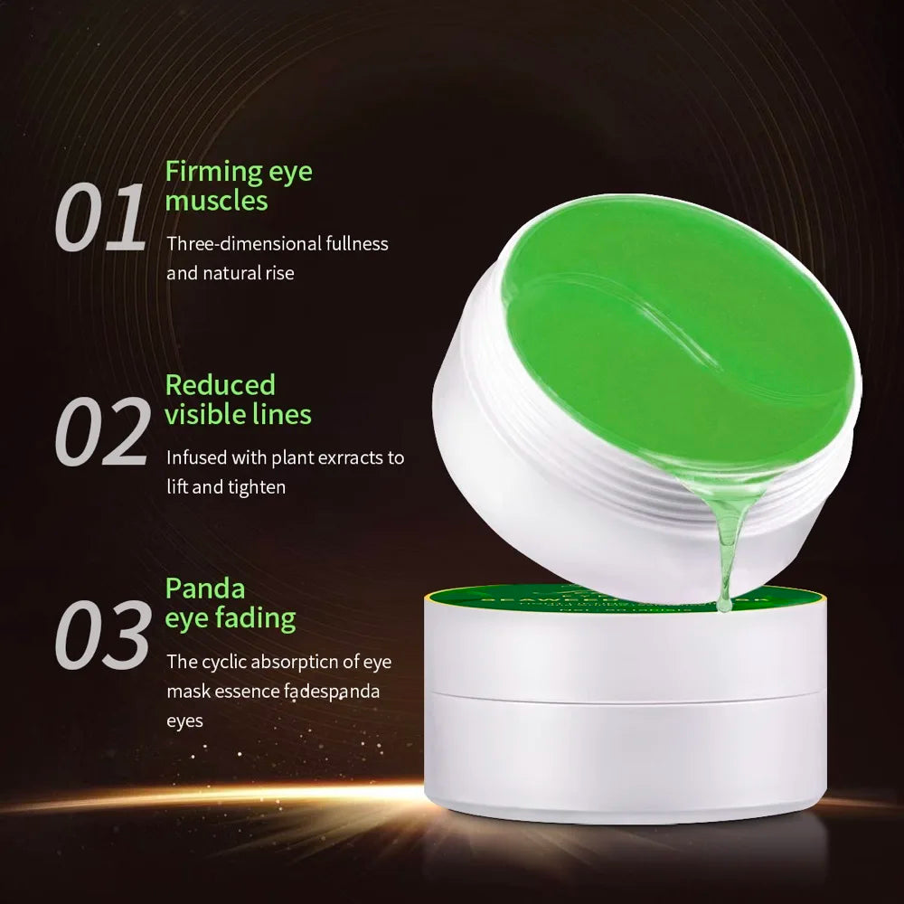 Seaweed Eye Mask 60pcs – Hyaluronic Acid & Collagen Patches