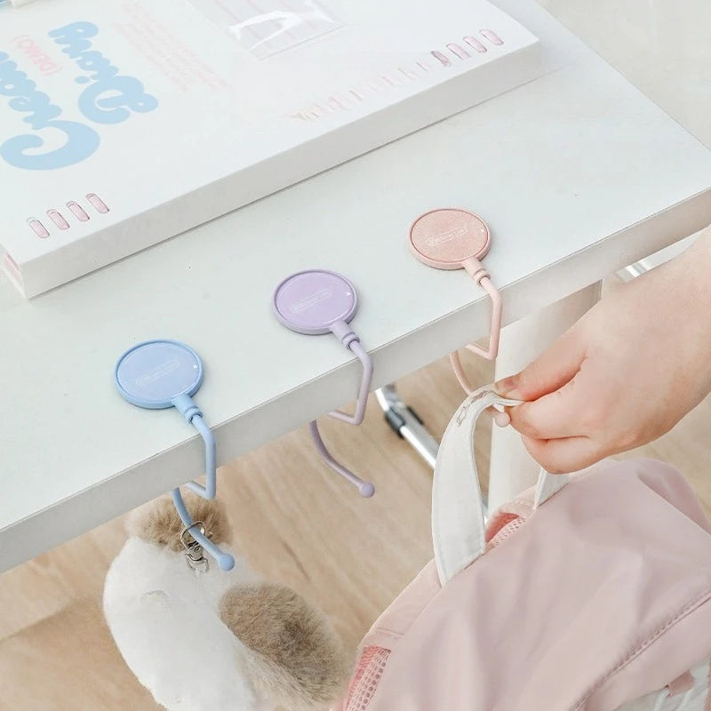 Cute Morandi Bag Hook Heavy Table Purse Bag Hook Travel Handbag Table Side Durable Bag Hanger Office Desk Organizer Oasis Select