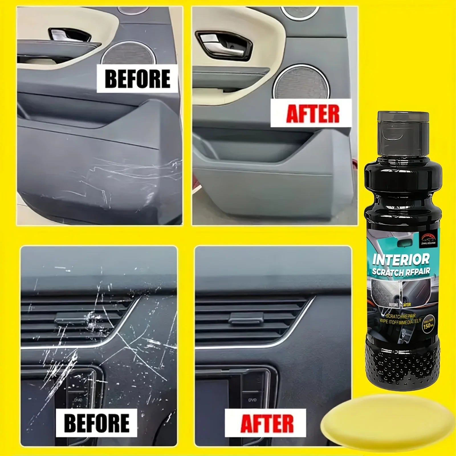 Car Interior Scratch Repair Cream – Plastic & Seat Safe