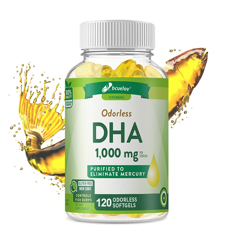 Bcuelov High Potency DHA Capsules – Brain & Cognitive Support DHA Brain Supplement Oasis Select