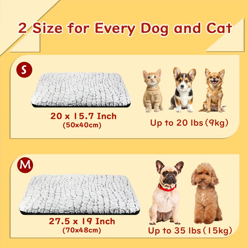 Self Warming Cat Bed, Soft Cat Dog Pet Heating Pad for Indoor Outdoor, Washable Non-Slip Heated Cat Mat Thermal Blanket Oasis Select