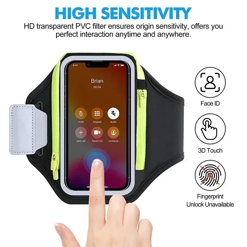 Outdoor Fitness Running Arm Bag Mobile Phone Bag Card Headphone Storage for IPhone 14 Pro Max Samsung Xiaomi Running Accessories Oasis Select