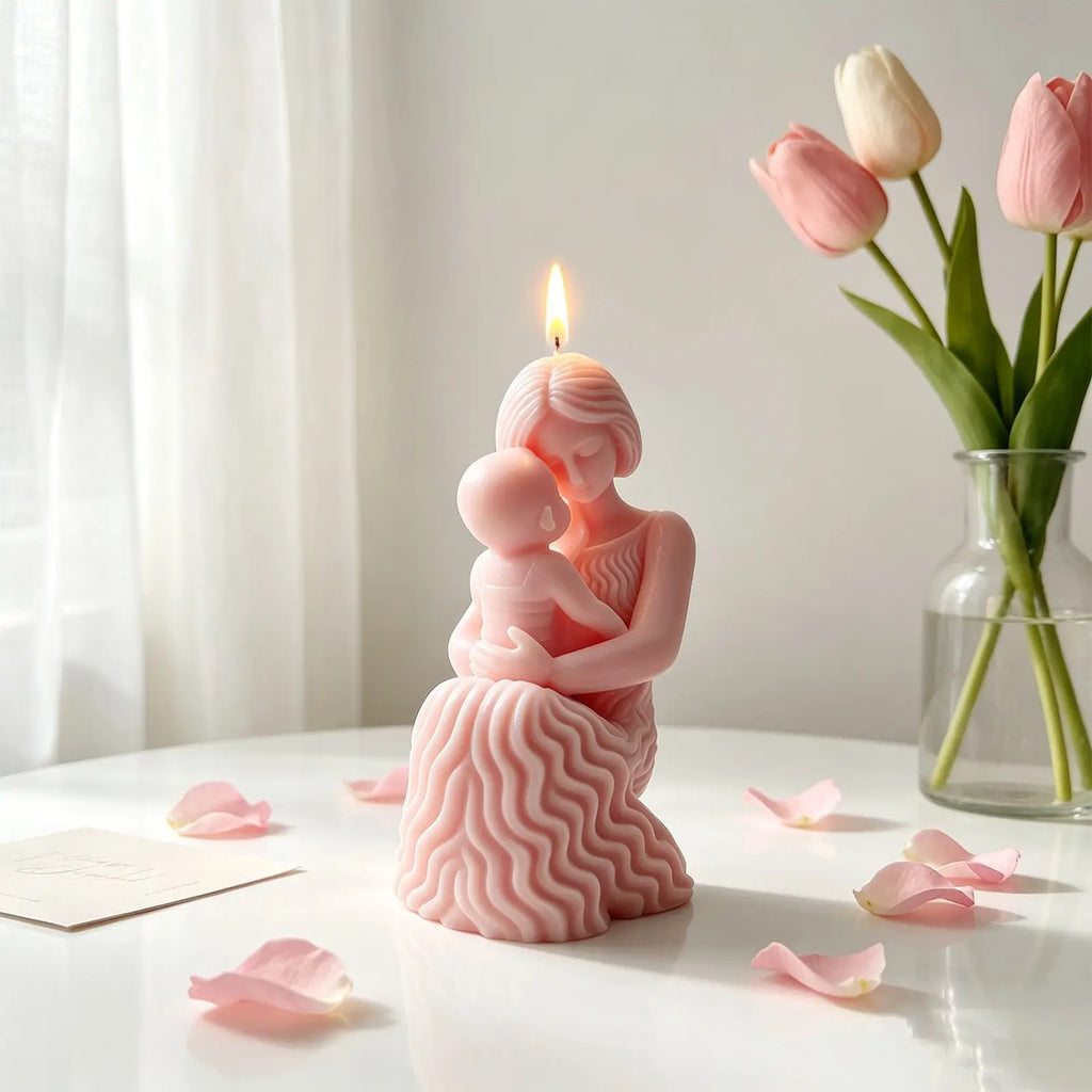3D Mother & Baby Hug Silicone Mold | Candle & Plaster Craft