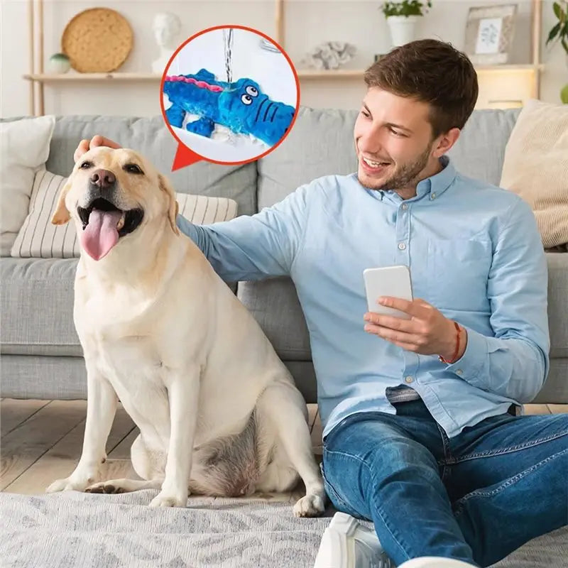 2026-WISH Cute Cartoon Dog Plush , Noise-Making Chew To Relieve Boredom, Bite-Resistant Oasis Select