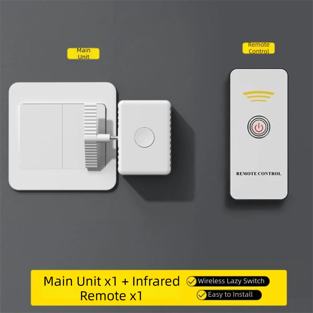 Type-C Rechargeable RF Wireless Remote Control Light Switch