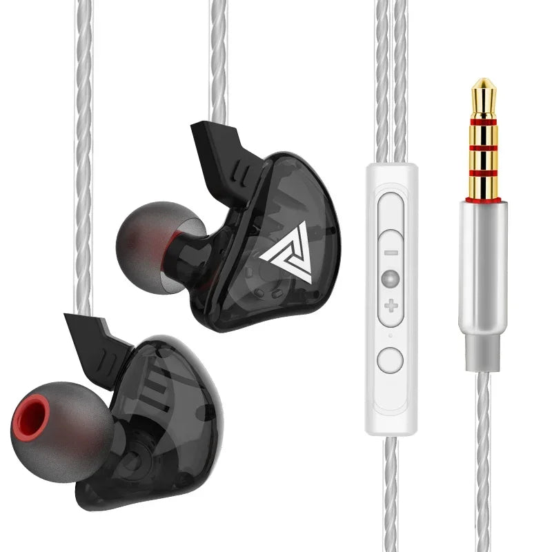 QKZ CK5 FiLe Wired Earphone with Microphone HiFi Music Earphone Professional Gaming And Sports Noise Cancelling Headphones Oasis Select QKZ CK5 Black