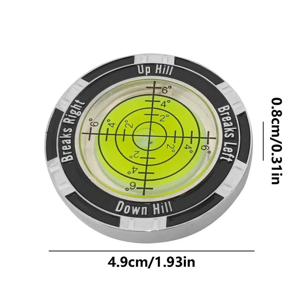 Putt Green Reader Poratble Golf Putting Tool For Golfer Golf Ball Marker High Precision Level Green Reading Aid Golf Accessories Oasis Select Silver
