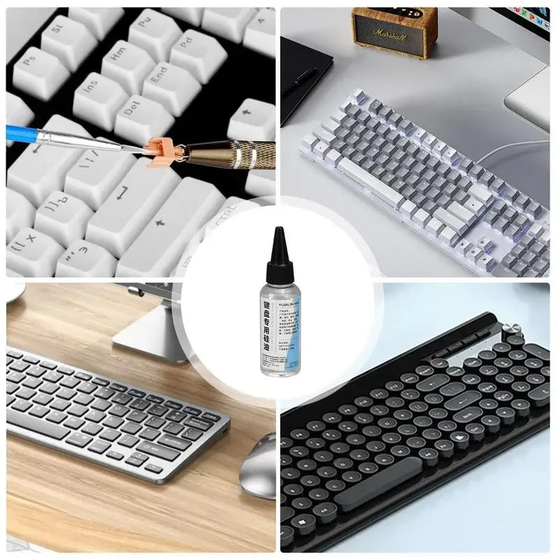 Special Silicone Oil for Mechanical Keyboard Grease Satellite Shaft Opener Spring Shaft Lubricant Kit Dry Film Lubricant Oasis Select