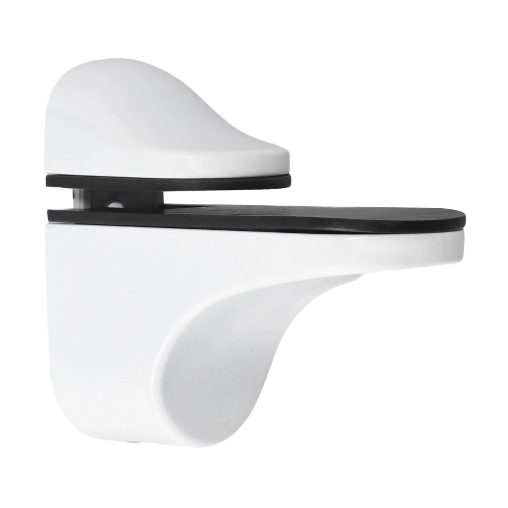 Glass Shelf Holder Clamps Adjustable Glass Shelf Bracket Polished Chrome Wall Wood Shelves Support Shelf Brackets Home Hardware Oasis Select white