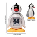 Penguin Calendar Perpetual Creative Animal Decoration Pressing Perpetual Calendar Ornament Retro for Birthday Living Room Home Oasis Select White
