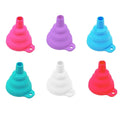 Silicone Collapsible Foldable Funnel Household Kitchen Cooking Tools Portable Wine Mini Portable Oil Pot Funnel Oasis Select E-6PC