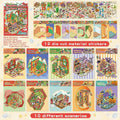 10Pcs/set Cartoon Christmas Miniature Scene Diorama Stickers DIY Handmade Stacked Scrapbook Stickers Holiday Decoration Gifts Oasis Select A1